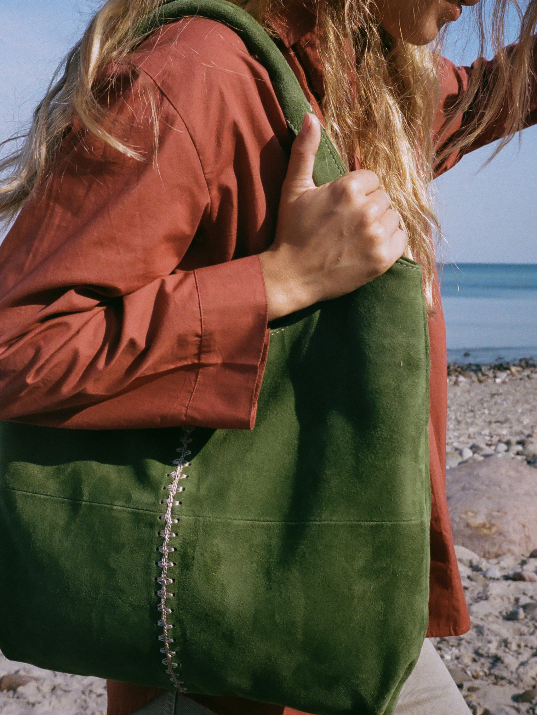 Suede Clea Crochet Bag OneSize BeckSöndergaard.no