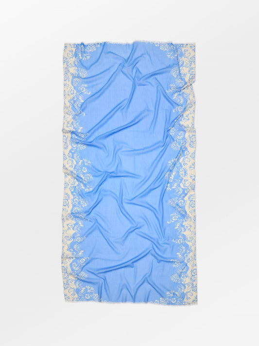 Becksöndergaard, Crofloria Cotta Scarf - Regatta Blue, scarves, sale, sale, scarves