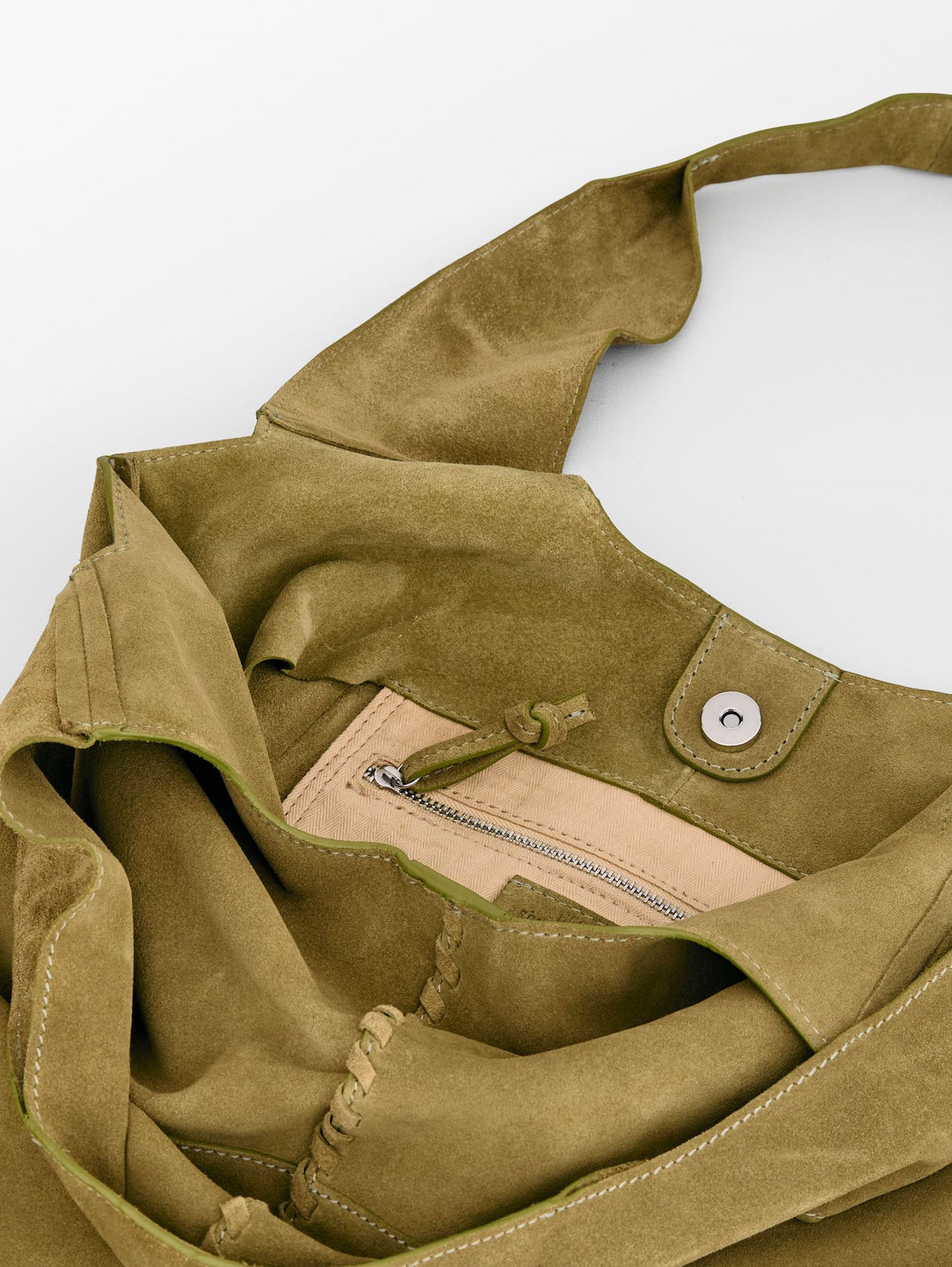 Becksöndergaard, Suede Demi Bag Black - Pistachio Green, bags, bags