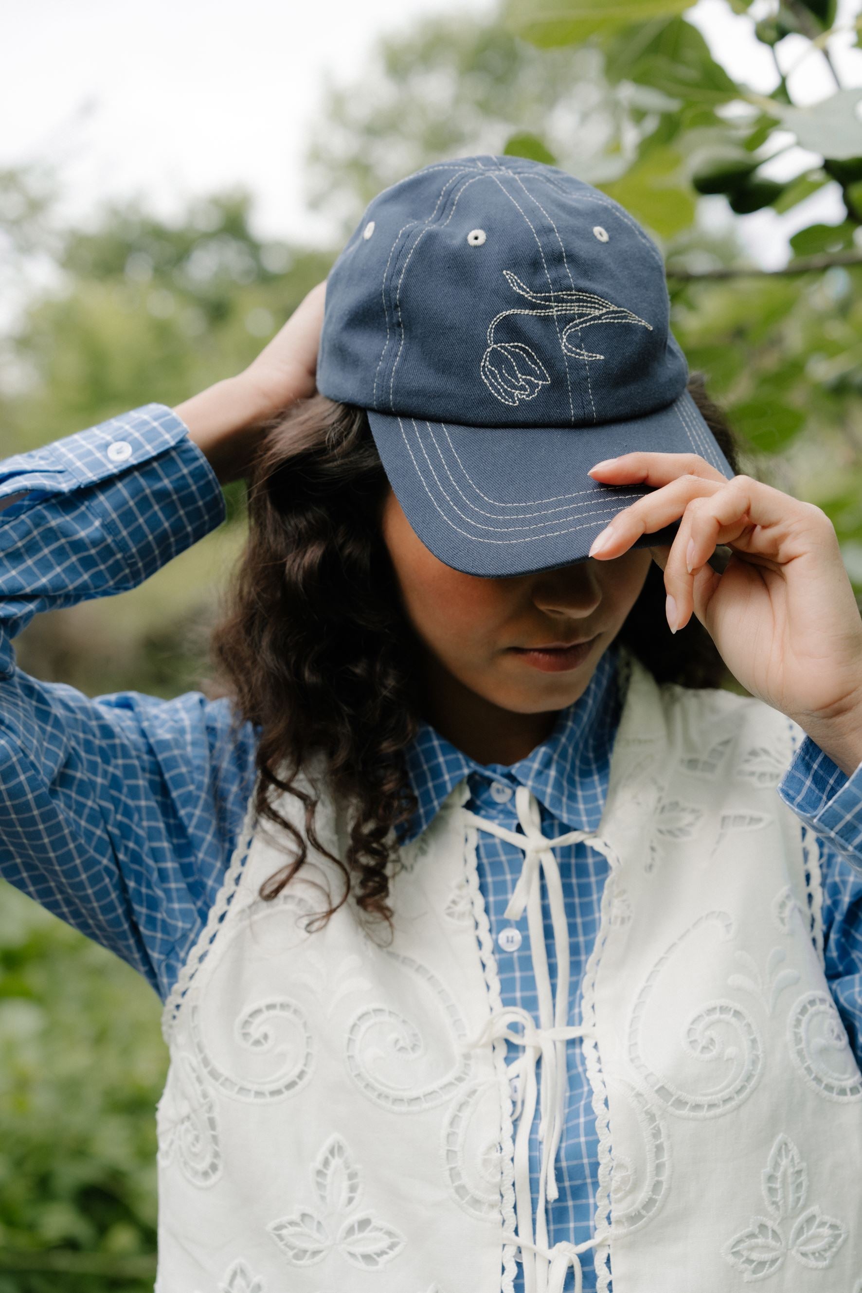 Becksöndergaard, Tulipa Cotton Cap - Navy Blue, accessories, accessories