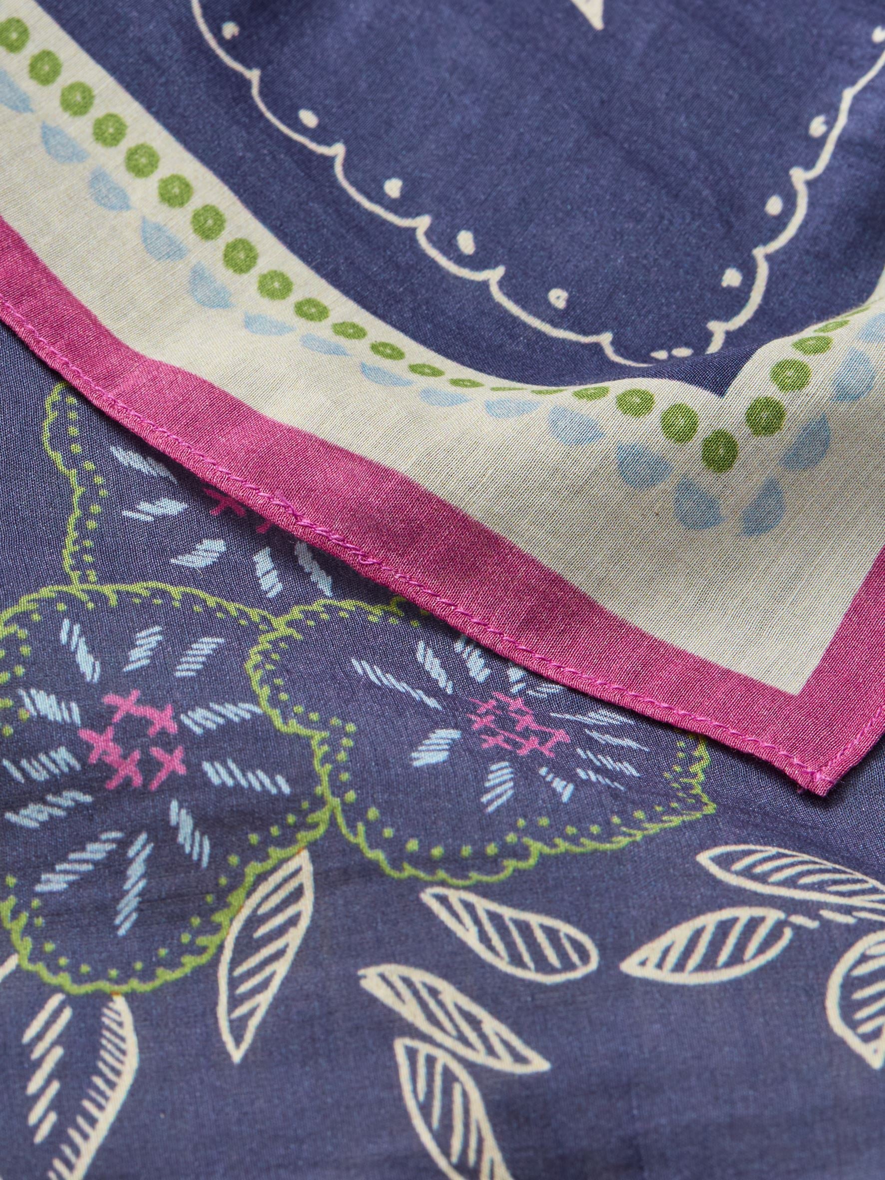 Becksöndergaard, Brodefloria Sico Scarf - Naval Academy Blue, scarves, scarves, scarves, scarves