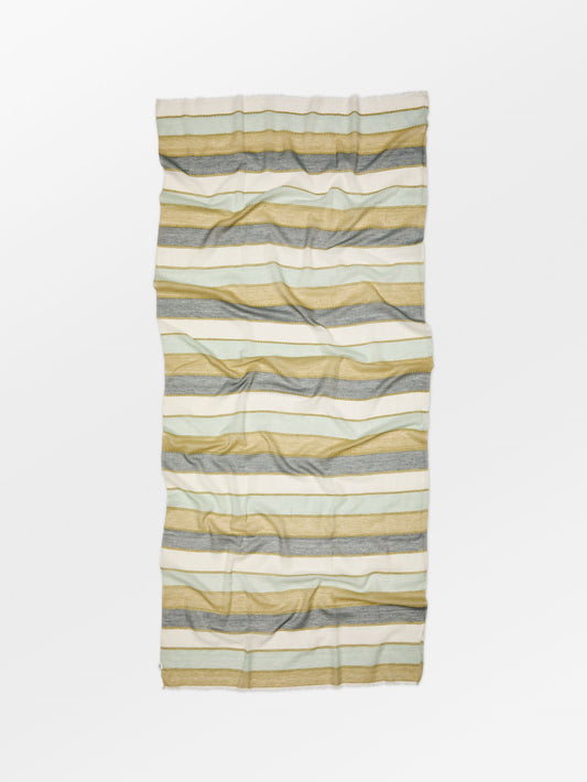 Becksöndergaard, Stribella Cowea Scarf - Boa Green , scarves, scarves, scarves
