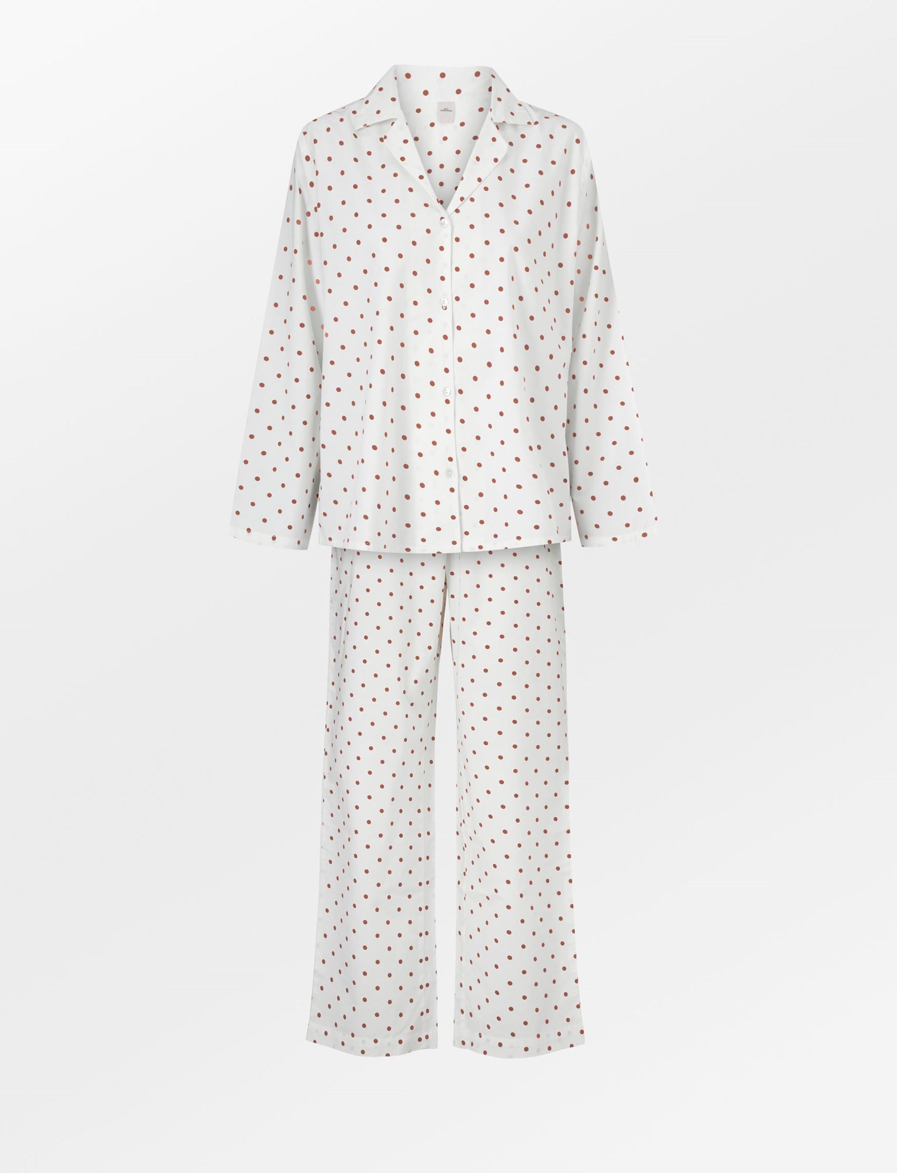 Dot Pyjamas Set - Caramel Brown Clothing   BeckSöndergaard.no