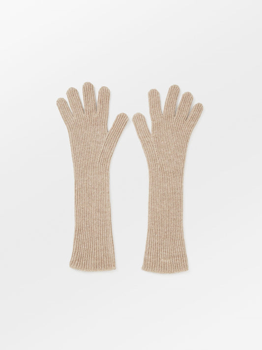 Becksöndergaard, Woona Long Gloves - Dark Beige Melange, archive, sale, gifts, sale, archive