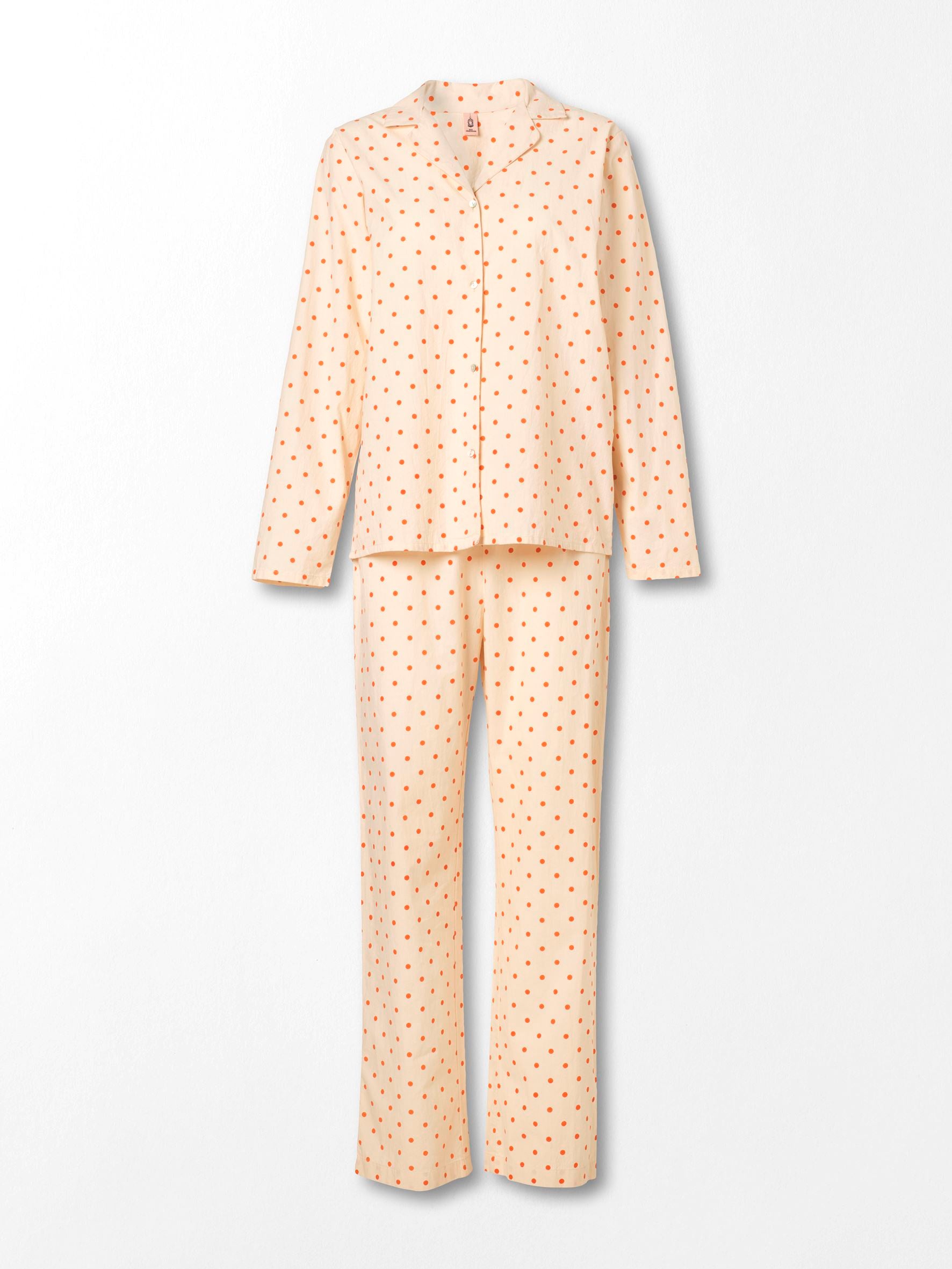 Dot Pyjamas Set - Orange Clothing   BeckSöndergaard.no