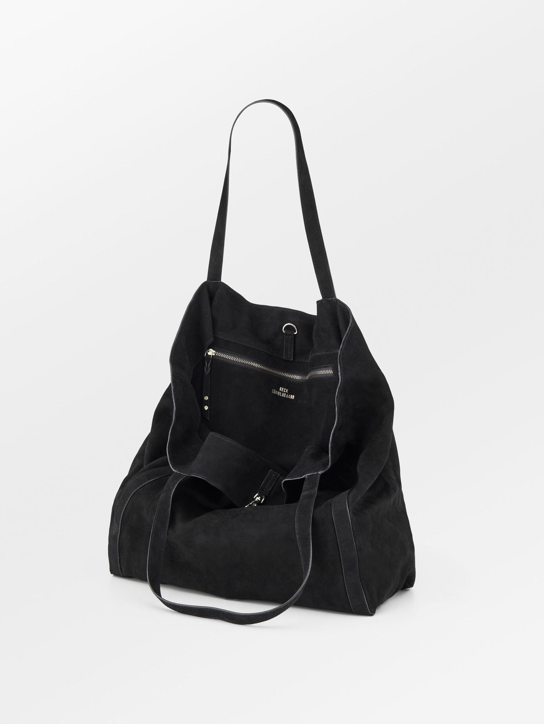 Suede Eden Shopper Bag - Black OneSize   BeckSöndergaard.no