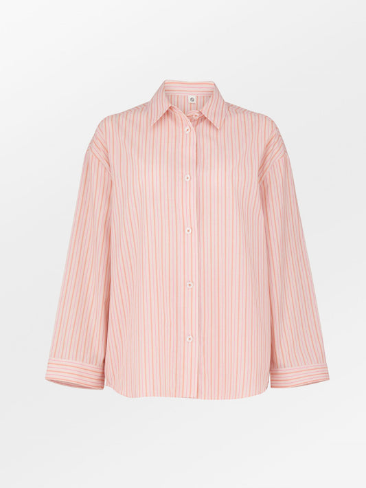 Stripel Wide Shirt - Pink Clothing   BeckSöndergaard.no