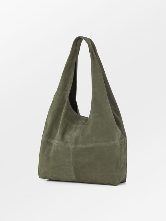 Suede Dalliea Shopper Bag - Green OneSize   BeckSöndergaard.no