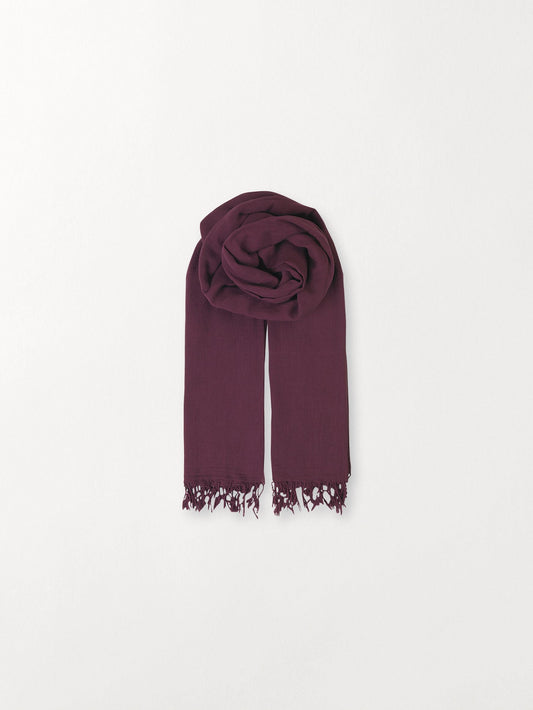 Becksöndergaard, Solid Ilona Scarf - Burgundy, scarves, scarves