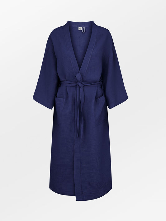 Solid Gauze Luelle Kimono - Navy Blue Clothing   BeckSöndergaard.no