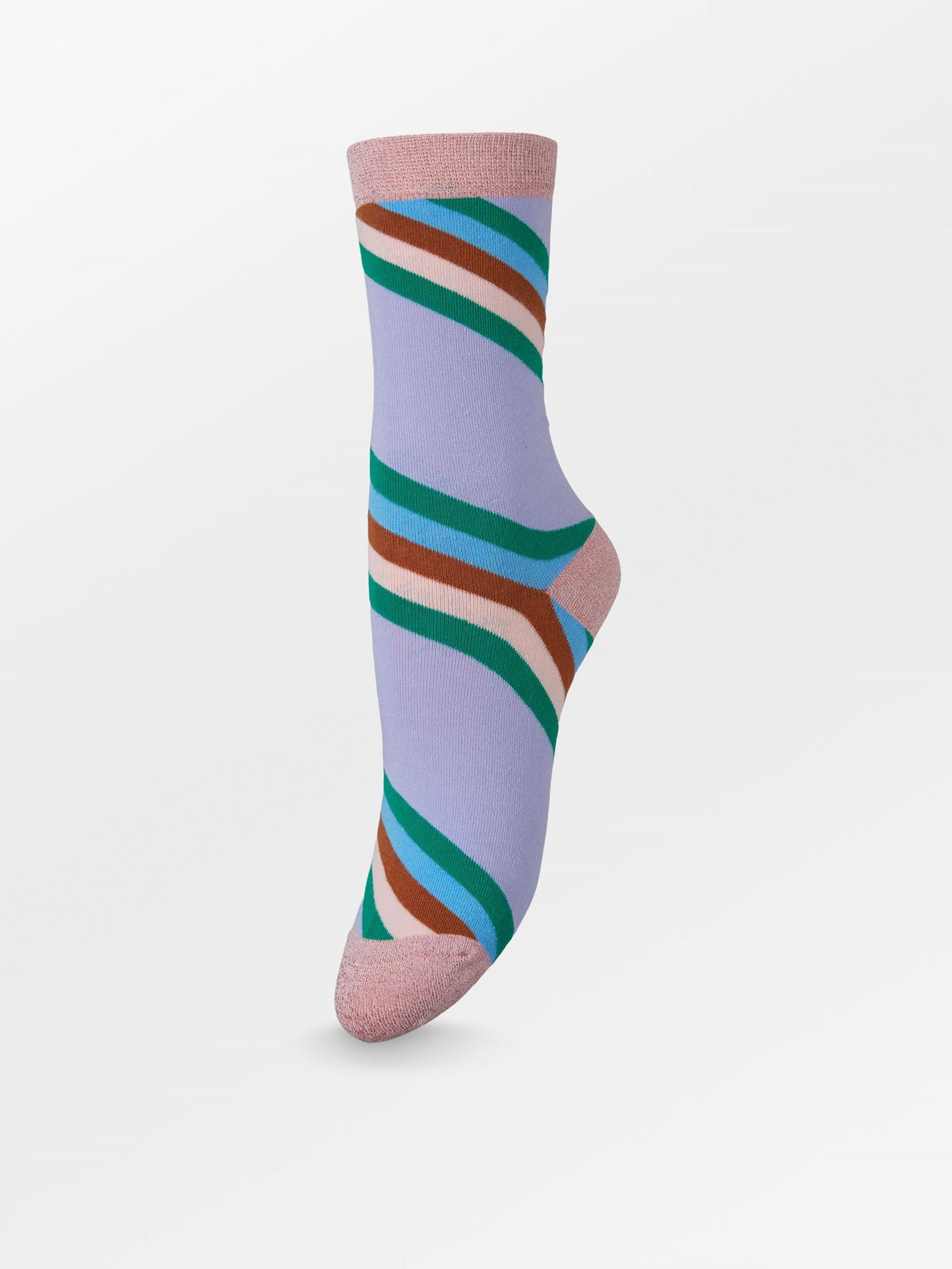 Becksöndergaard, Oblique Striped sock - Lavender, archive, archive, sale, sale